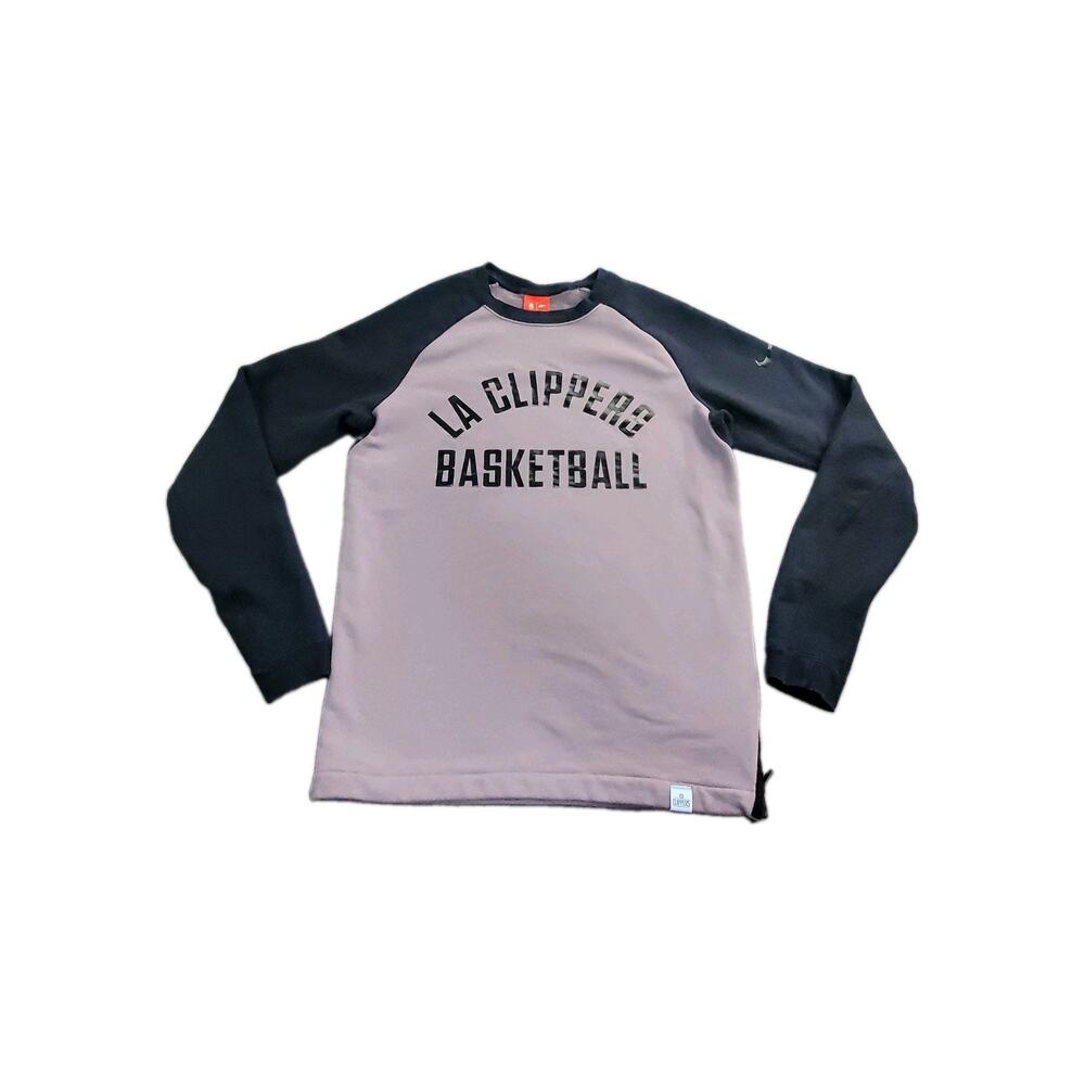 Nike Los Angeles Clippers Sz S Grey Black Crewneck Sweater Mens NBA C22-14